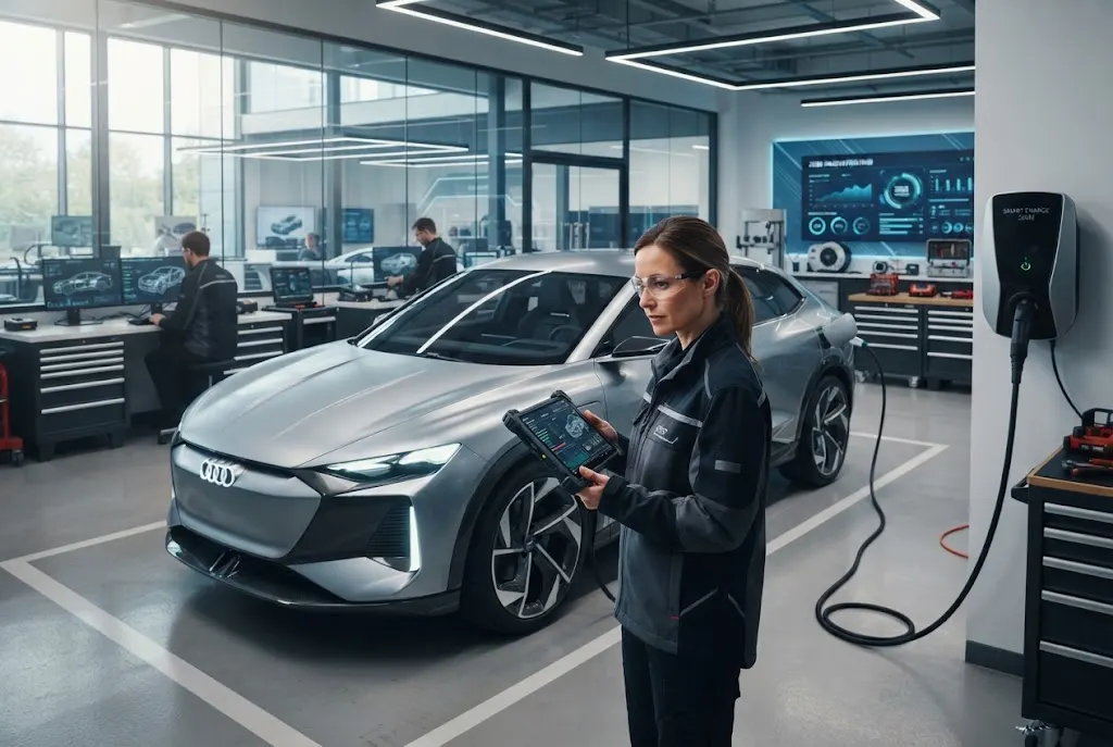 Automotive trends including smart vehicles AI servicing and EV maintenance