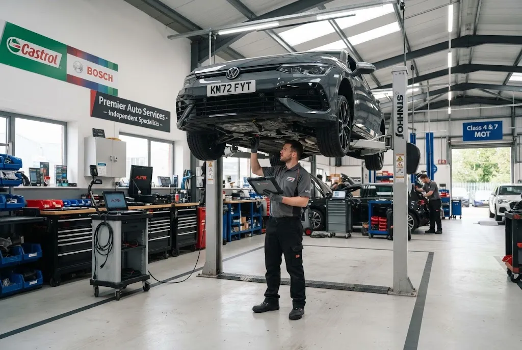car service cost trends at a modern UK vehicle service garage